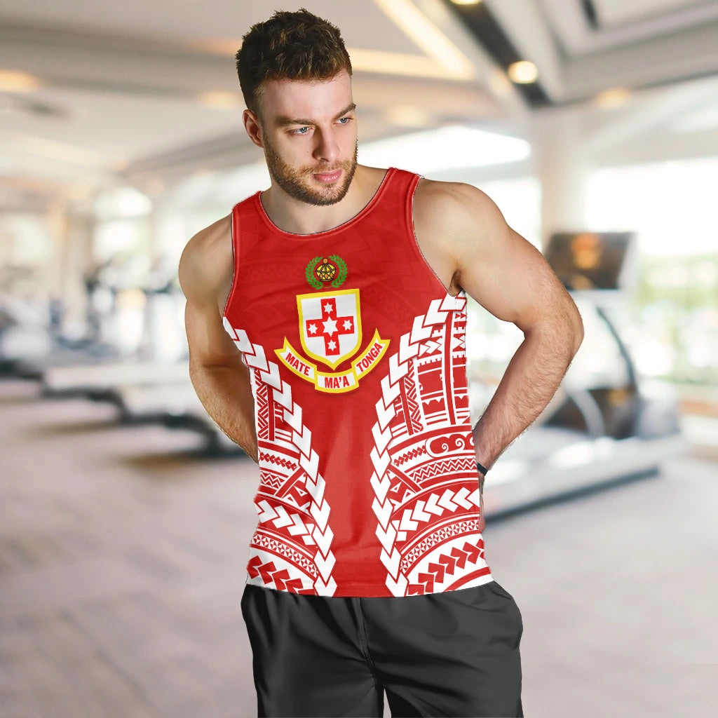 Kolisi Tonga Men Tank Top LT13 Red - Polynesian Pride