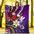 Hawaii Kanaka Maoli Premium Blanket - Tribal Flower With Special Turtles Purple Color - Polynesian Pride