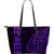 Coat of Arm Polynesian Purple Large Leather Tote Purple - Polynesian Pride