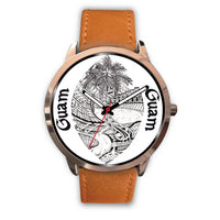 Guam Watch - Guam Polynesian 2 Brown Leather - Polynesian Pride