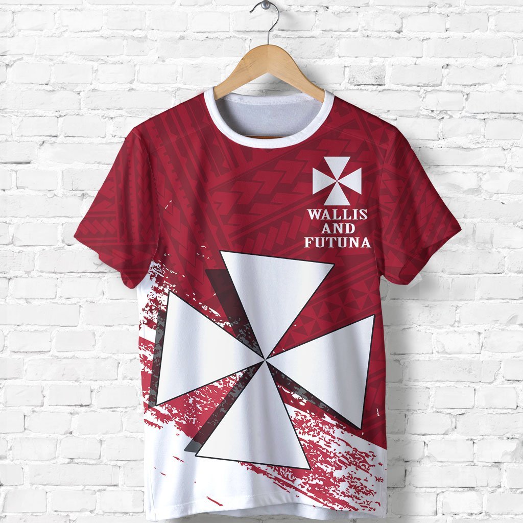 Wallis and Futuna T Shirt Wallis and Futuna Coat of Arms Polynesian Tattoo Special Red Unisex Red - Polynesian Pride