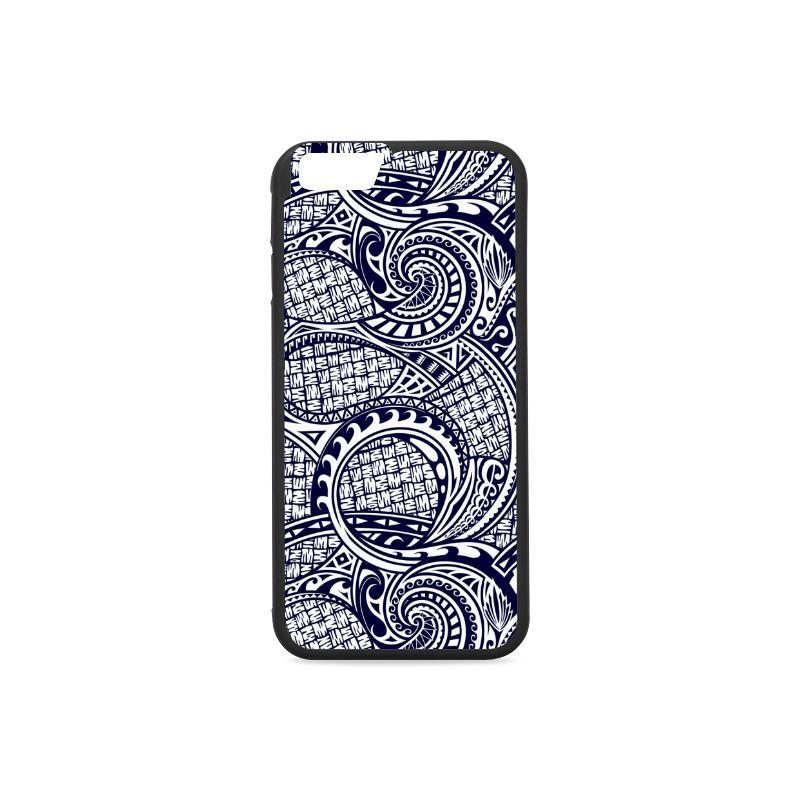 Polynesian 01 Rubber Phone Case One Size iPhone 6/6s Black - White - Polynesian Pride