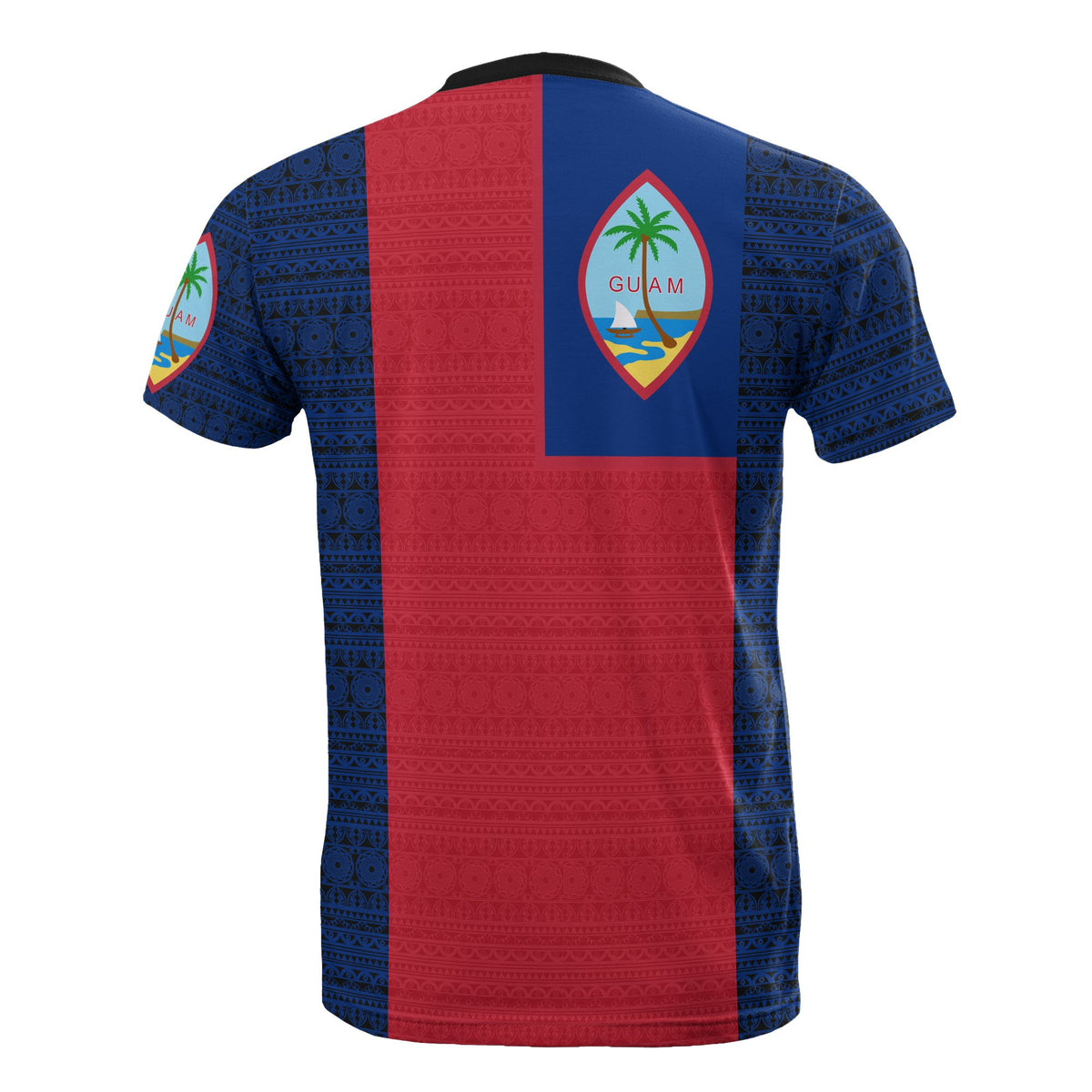 Guam T Shirt Guam Flag Coat of Arms Polynesian Tattoo Style Style Style Style Style - Polynesian Pride