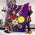 Palau Premium Blanket - Tribal Flower With Special Turtles Purple Color - Polynesian Pride