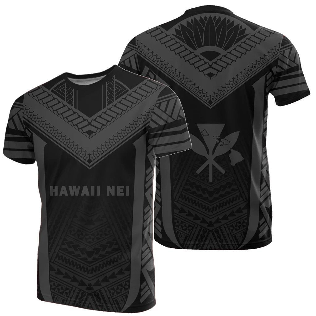 Hawaii Kanaka Polynesian T Shirt Active Grey Unisex Black - Polynesian Pride