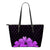 Hawaii Hibiscus Small Leather Tote Violet - Rich Style Violet - Polynesian Pride