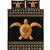 Hawaii Quilt Bed Set - Golden Turtle Quilt Bed Set Black - Polynesian Pride