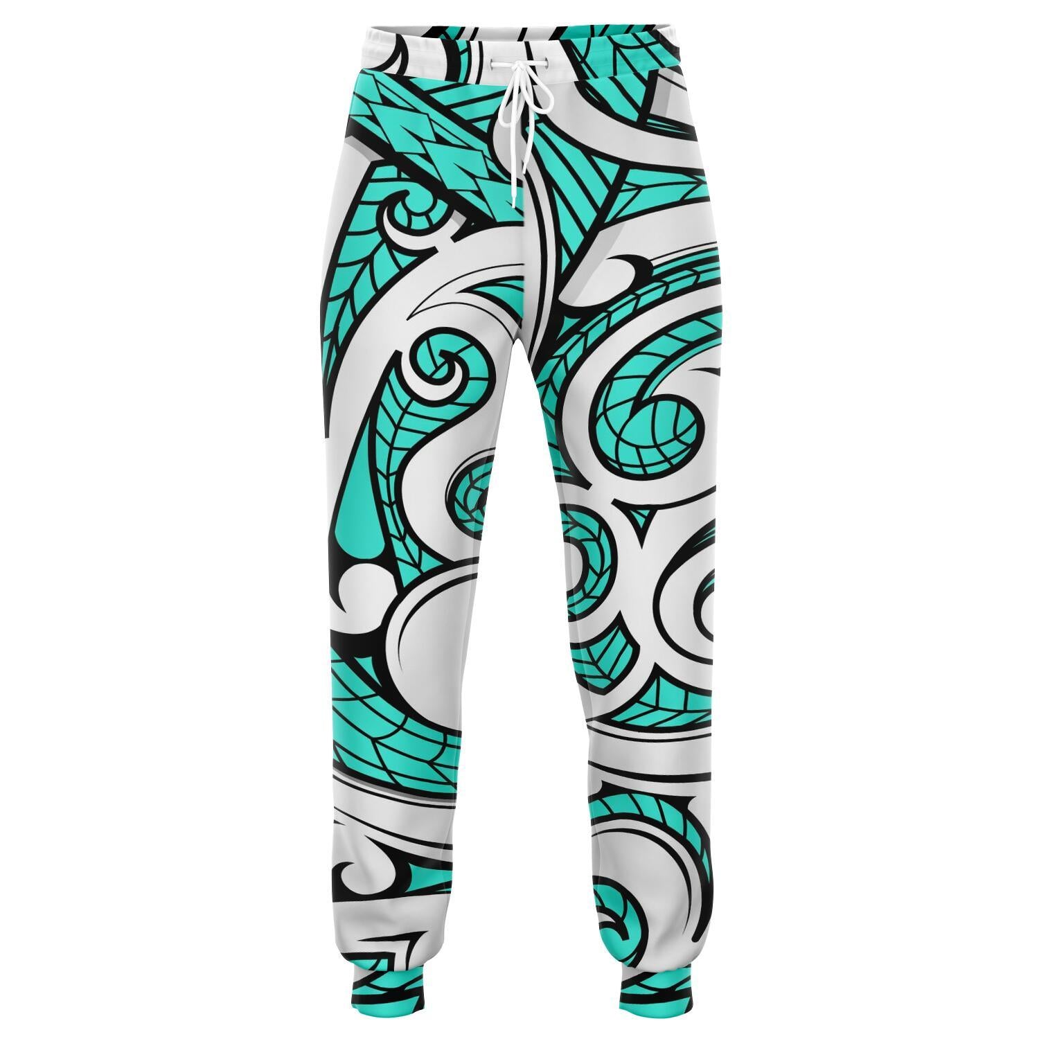 Polynesian Maori Ethnic Ornament Turquoise Joggers Unisex Turquoise - Polynesian Pride