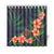 Hibiscus Palm Background Shower Curtain 177 x 172 (cm) Black - Polynesian Pride