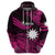 Custom Nauru Polynesian Hoodie Hibiscus Naoero Pink LT14 - Polynesian Pride