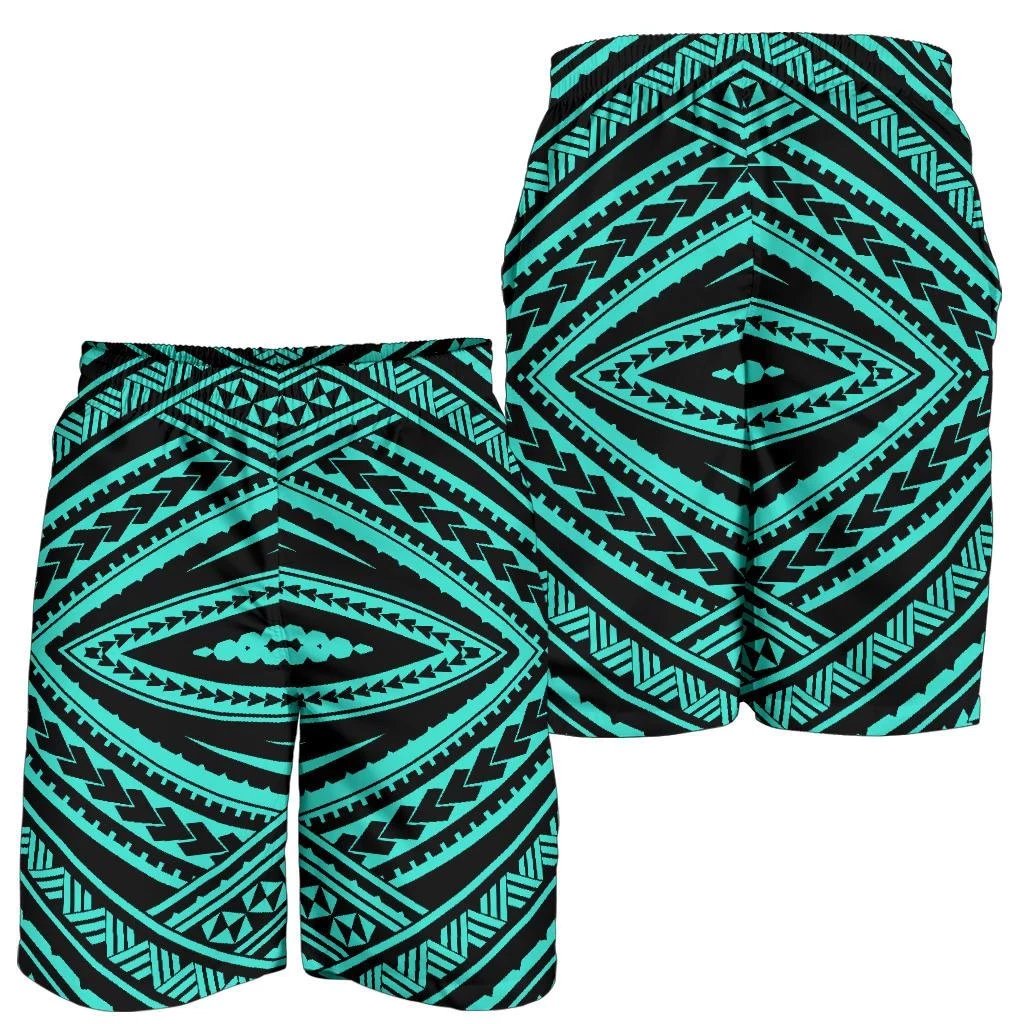 Polynesian Tatau Turquoise Men's Short Men's Shorts Turquoise - Polynesian Pride