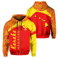 Kanaka Polynesian Mauna Kea Zipper Hoodie Vera Style Unisex Orange - Polynesian Pride