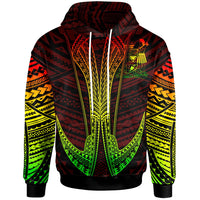 Fiji Custom Hoodie Fish Hook Unisex Red - Polynesian Pride
