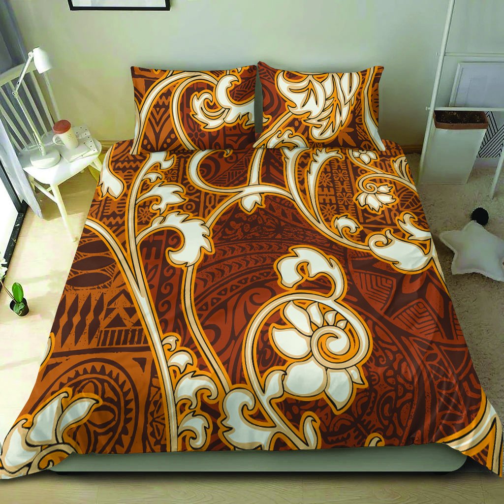 Polynesian Bedding Set - Flourish Style With Tribal Fabric Art - Polynesian Pride