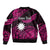 (Custom Personalised) Nauru Polynesian Hibiscus Naoero Pink Bomber Jacket LT14 - Polynesian Pride