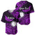 (Custom Personalised) Nauru Polynesian Hibiscus Naoero Purple Baseball Jersey LT14 Purple - Polynesian Pride