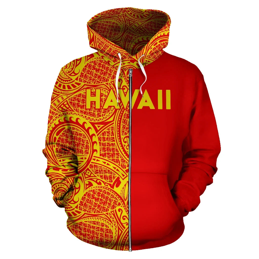 Polynesian Pride Hoodie Polynesian Madame Pele Kanaka Plumeria Zip Hoodie The Half - Polynesian Pride