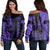 Polynesian Pride Sweater - Hawaii King Polynesian Women's Off Shoulder Sweater Purple - Lawla Style - Polynesian Pride