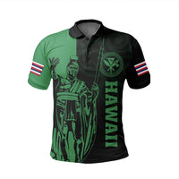 Polynesian Pride Shirt Hawaii King Polynesian Polo Shirt Lawla Style Green - Polynesian Pride