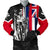 Polynesian Pride Jacket - Hawaii King Flag Polynesian Men's Bomber Jacket - Gray - Polynesian Pride
