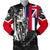 Polynesian Pride Jacket - Hawaii King Flag Polynesian Men's Bomber Jacket - White - Polynesian Pride