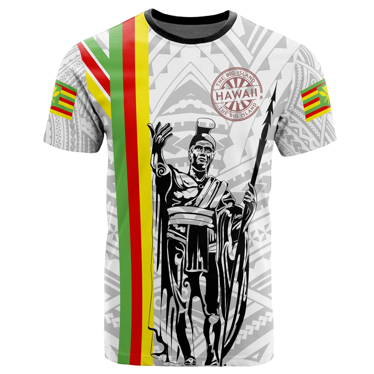 Polynesian Pride Tee Hawaii King Kanaka Life Style T Shirt White - Polynesian Pride