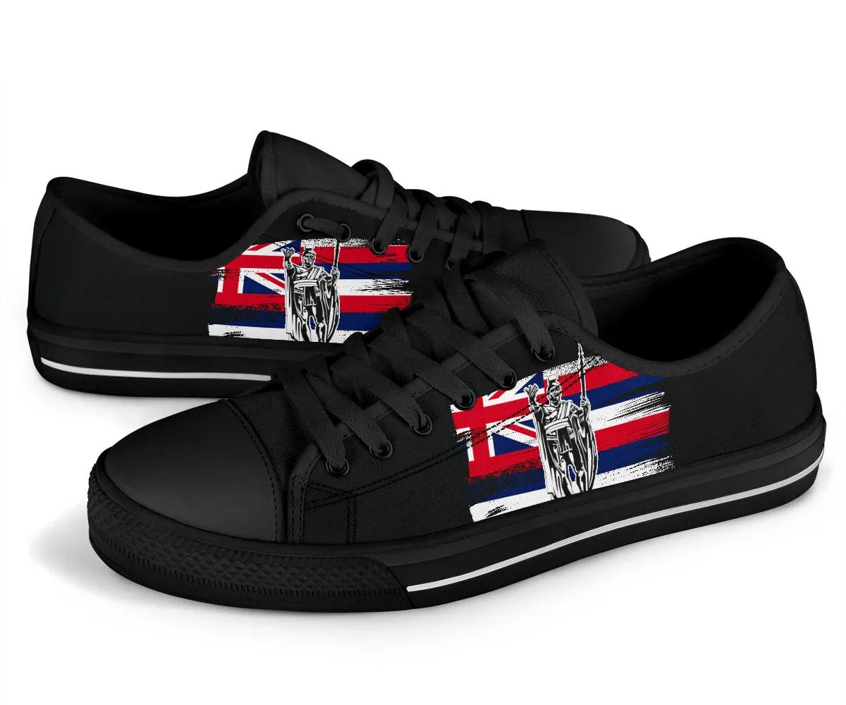 Polynesian Pride Footwear - Hawaii King Flag Low Top Shoe - Polynesian Pride