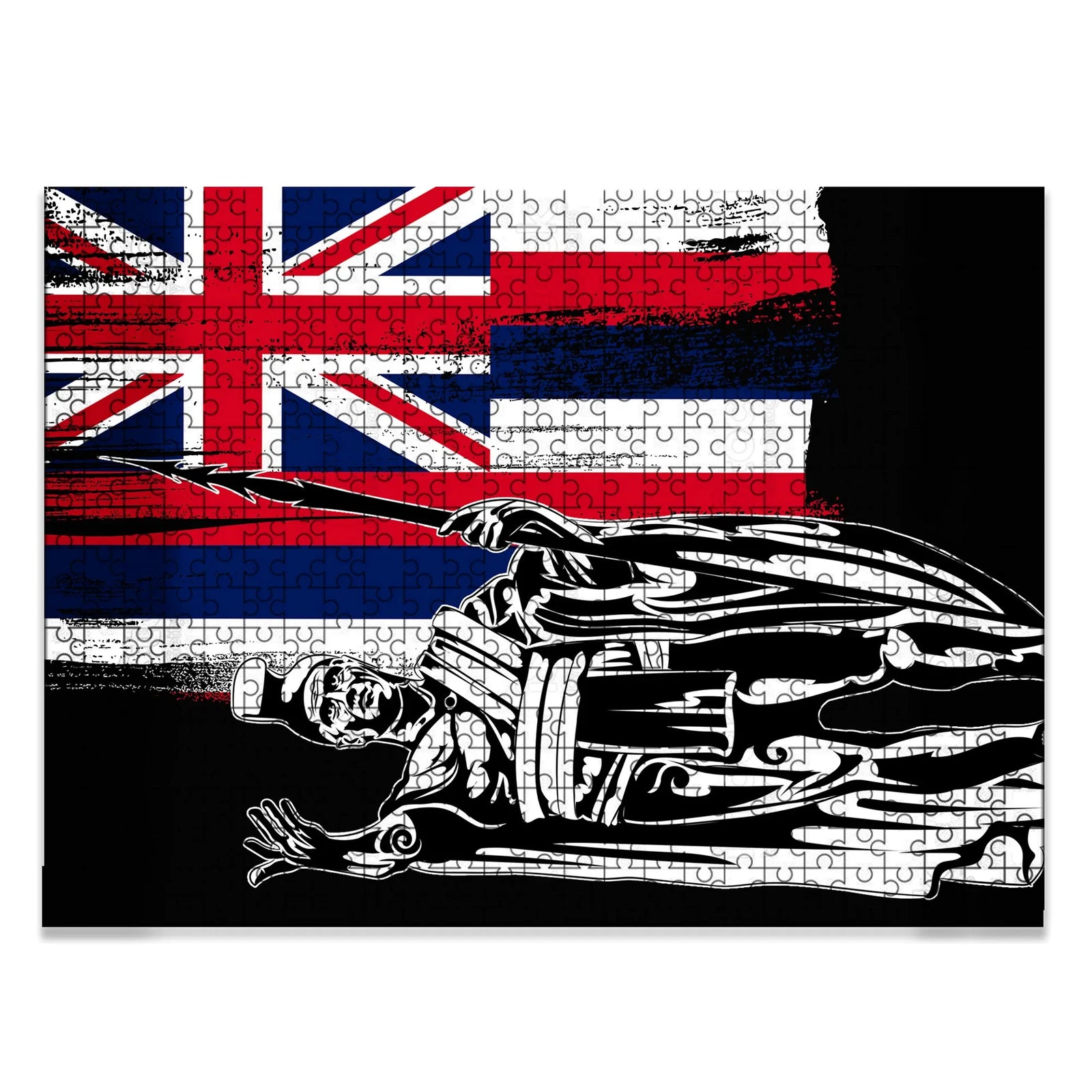 Polynesian Pride Puzzle - Hawaii King Flag Polynesian Puzzle - Polynesian Pride