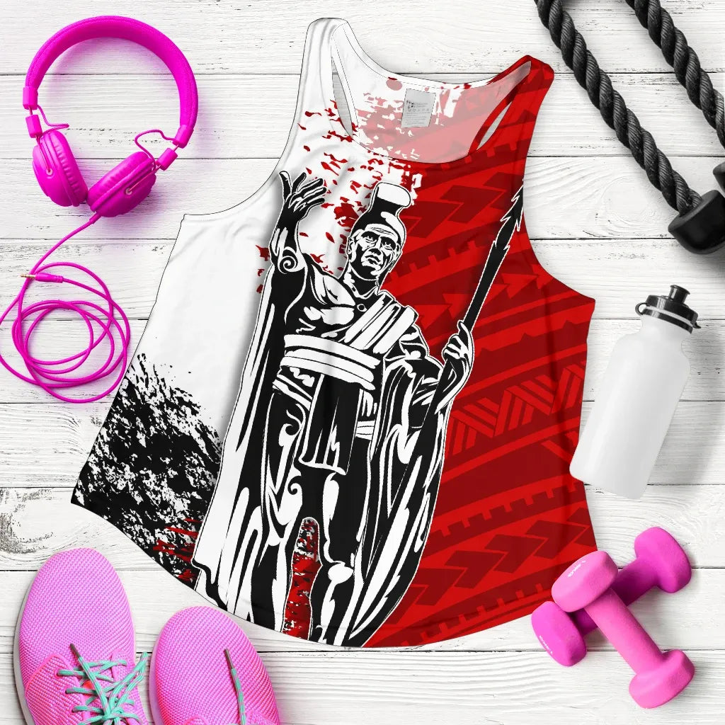 Polynesian Pride Clothing - Hawaii King Polynesian Women's Racerback Tank - Sonic Style - Polynesian Pride