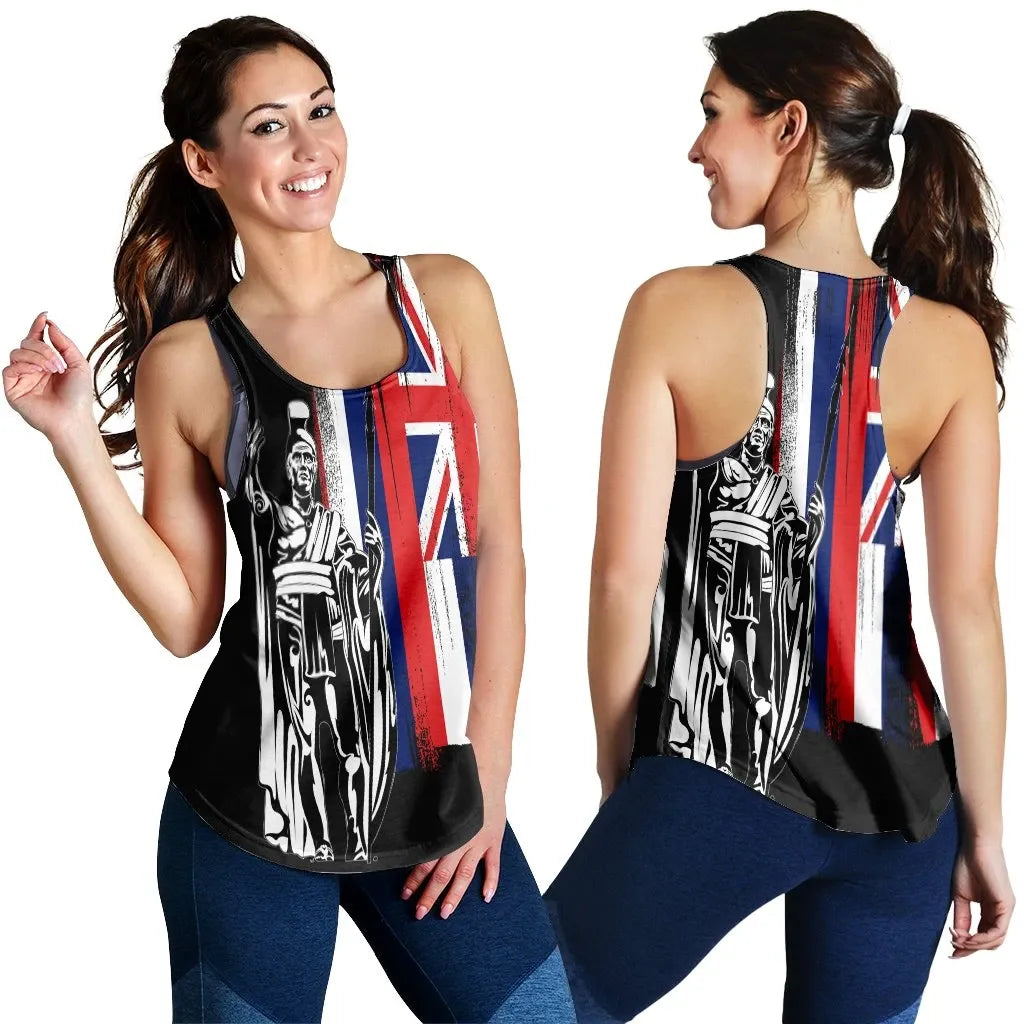 Polynesian Pride Clothing - Hawaiian - Hawaii King Flag Racerback Tank - Polynesian Pride