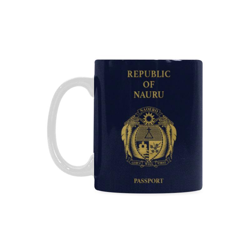 Nauru Passport White Mug(11OZ) One Style One Size Blue - Polynesian Pride