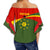 Polynesian Pride Clothing - Eastern Highland PNG Flag Style Women's Off Shoulder Wrap Waist Top - Polynesian Pride