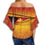 Polynesian Pride Clothing - Personalize Papua New Guinea Off Shoulder Wrap Waist Top Flag Tapa Pattern Stronic Style - Polynesian Pride