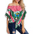 Polynesian Pride Clothing - Rabaul Gurias Off Shoulder Wrap Waist Top Papuan Women Green - Polynesian Pride