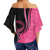 (Custom) Nesianwave Clothing - Pinktober Black Off Shoulder Wrap Waist Top - Polynesian Pride