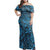 Polynesian Pride Dress - Polynesian Tropical Blue Off Shoulder Long Dress Long Dress Blue - Polynesian Pride