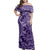 Polynesian Pride Dress - Polynesian Turtle Tropical Hibiscus Off Shoulder Long Dress Long Dress Purple - Polynesian Pride