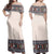 NE Fiji Bula Dress - Fiji Tapa Tribal Beige Off Shoulder Long Dress - Polynesian Pride