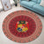 Polynesian Pride Home Set - Tonga Ngatu Pattern Round Carpet - Polynesian Pride