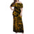 Polynesian Pride Dress - Polynesian Spearhead Yellow Galaxy Off Shoulder Long Dress Long Dress Yellow - Polynesian Pride