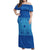 Polynesian Pride Dress - Tribal Mix Polynesian Culture Light Blue Off Shoulder Long Dress Long Dress Blue - Polynesian Pride