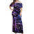 Polynesian Pride Dress - Polynesian Spearhead Purple Galaxy Off Shoulder Long Dress Long Dress Purple - Polynesian Pride