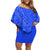 Polynesian Pride Dress - Polynesian Yol Style Blue Off Shoulder Short Dress Women Blue - Polynesian Pride