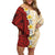 Polynesian Pride Dress - Spearhead Plumeria Polynesia Yellow Off Shoulder Short Dress - Polynesian Pride