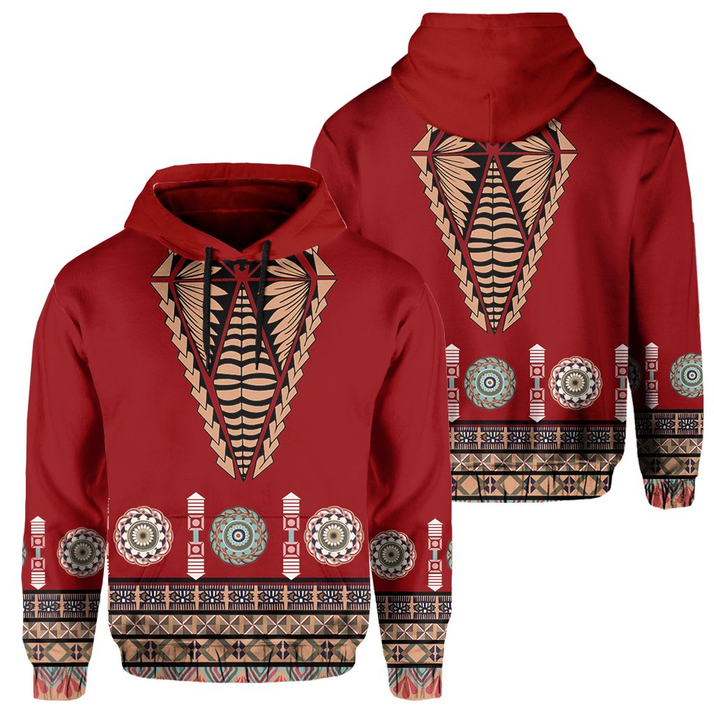 Polynesian Pride Hoodie Tonga Ngatu Design Hoodie Unisex Red - Polynesian Pride