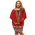 Polynesian Pride Dress - Tonga Ngatu Design Off Shoulder Short Dress - Polynesian Pride