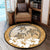 Polynesian Pride Home Set - Polynesian Hibiscus Tribal Round Carpet Round Carpet Yellow - Polynesian Pride