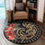 Polynesian Pride Home Set - Polynesian Hibiscus Turtle Round Carpet Round Carpet Black - Polynesian Pride