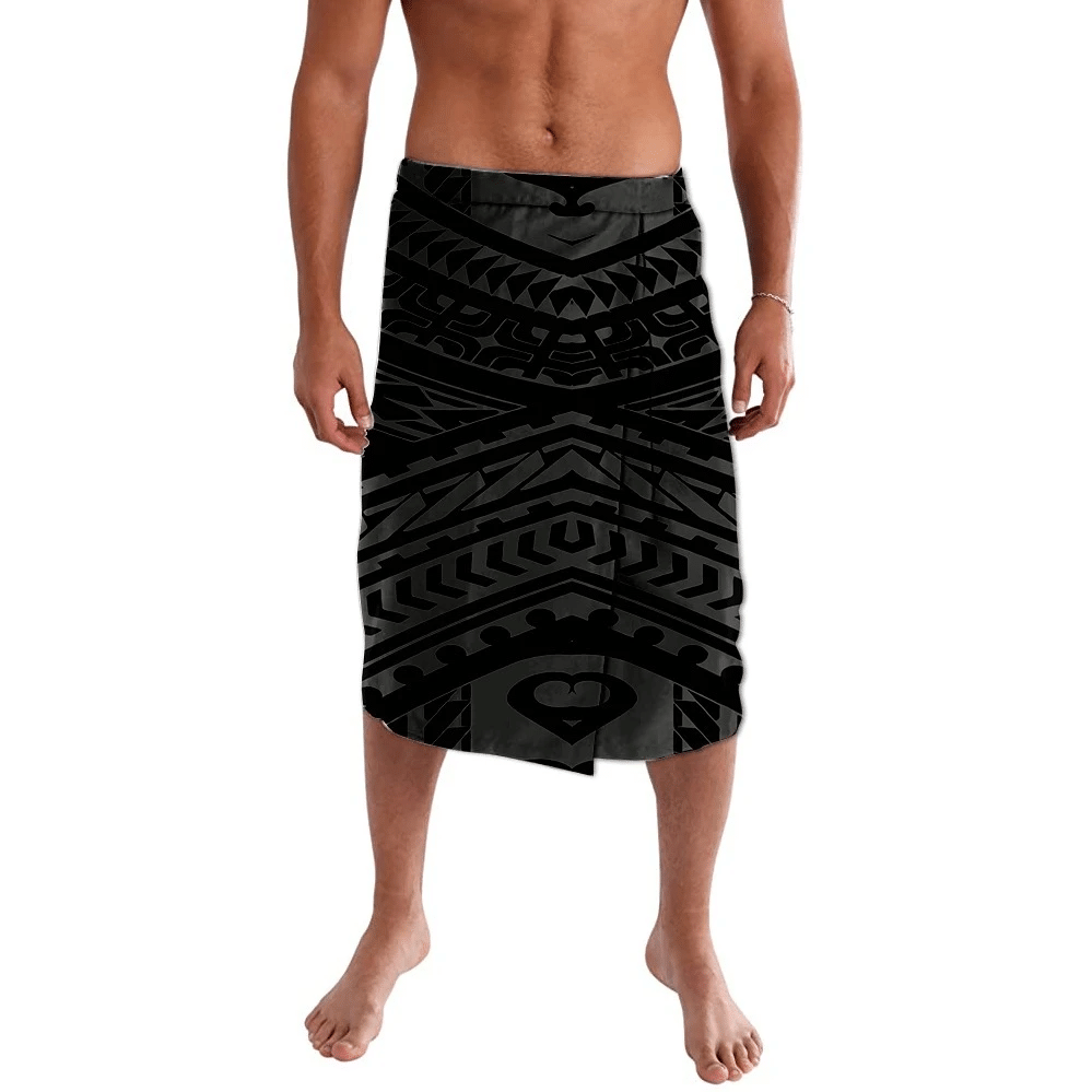 Polynesian Pride Clothing Polynesian Ver Black Grey Lavalava Lavalava S/M Black - Polynesian Pride