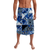 Polynesian Pride Clothing Unique Hibiscus Palm Leaf Blue Pattern Lavalava Lavalava S/M Black - Polynesian Pride